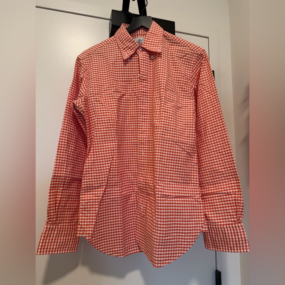 Brooks Brothers Black Fleece (Thom Browne) Orange Gingham Shirt